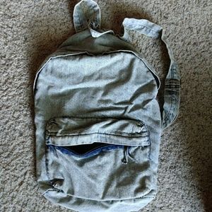 NWOT Acid Wash Jean Backpack